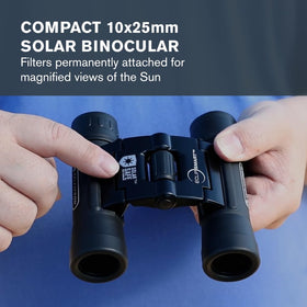 Celestron objective lens closeup highlighting embedded solar filter and contrast benefits