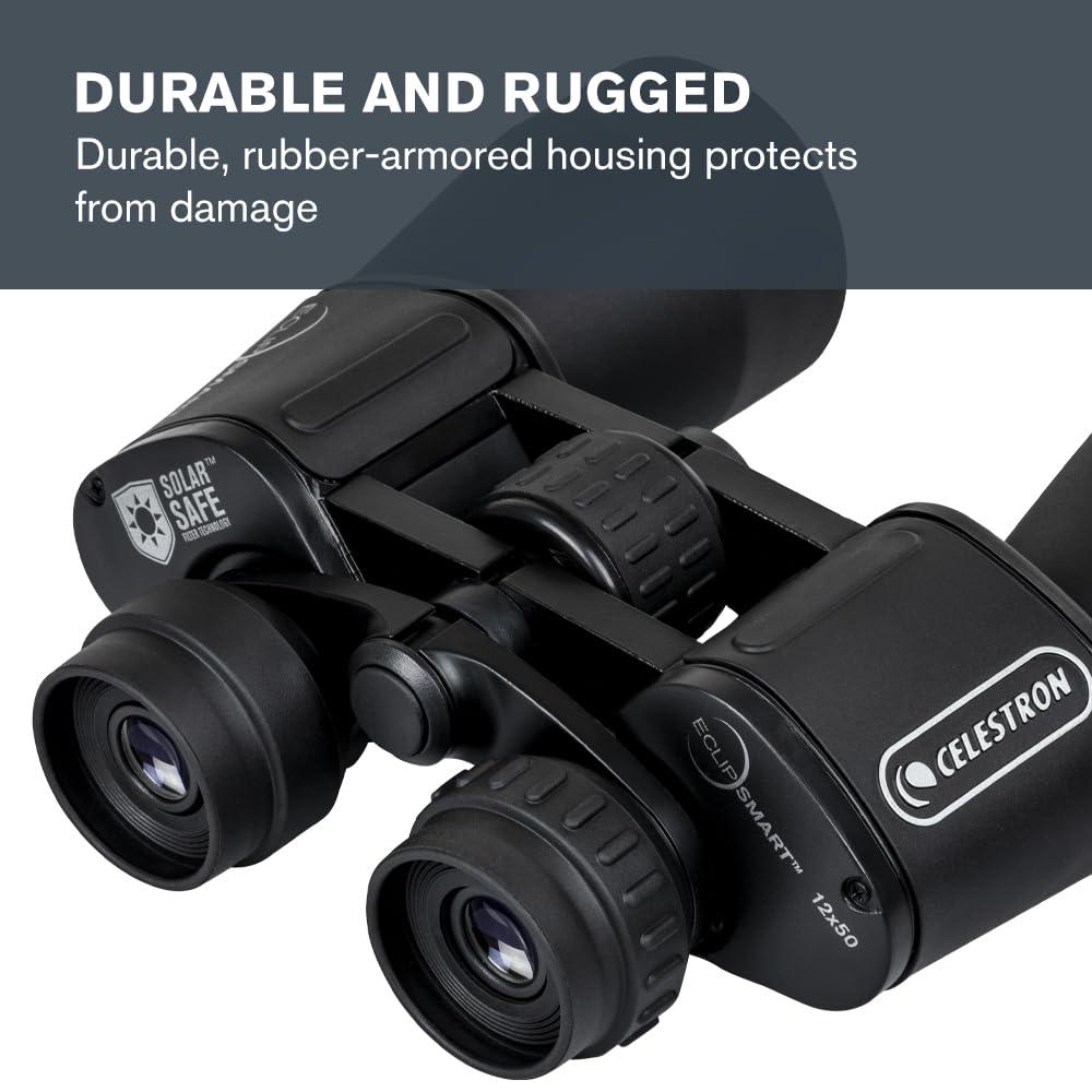 Rugged rubber-armored body resists bumps in outdoor use.
