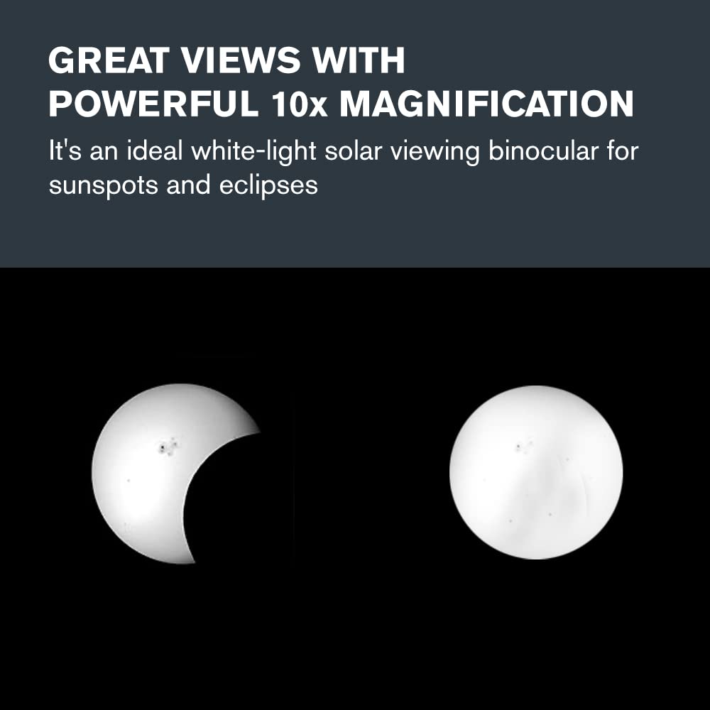 Celestron EclipSmart solar binoculars in case, ideal for eclipse chasers.