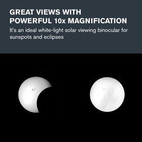 Celestron EclipSmart solar binoculars in case, ideal for eclipse chasers.