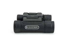 Celestron eyepiece close-up highlighting fold-down eyecups and comfort