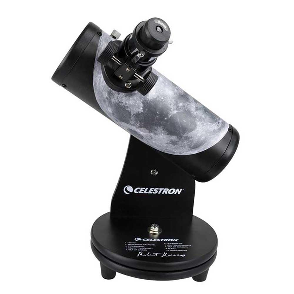 Celestron FirstScope Moon view of Saturn rings for beginner astronomy.