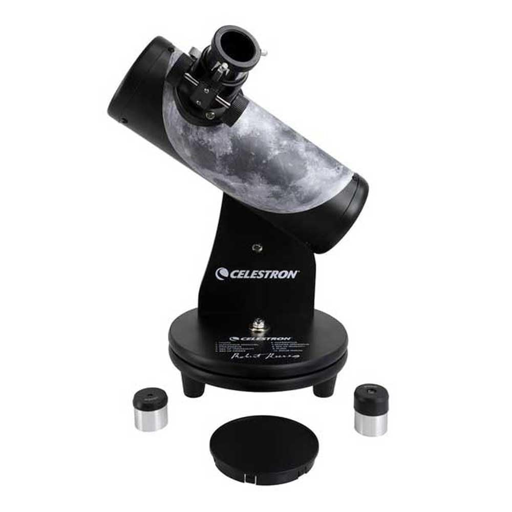 Celestron FirstScope Moon by Robert Reeves wrap highlighting lunar features for guided exploration.