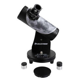 Celestron FirstScope Moon by Robert Reeves wrap highlighting lunar features for guided exploration.