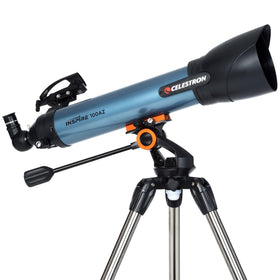 Celestron Inspire 100AZ easy setup with folding tripod tray