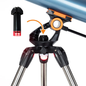 Celestron Inspire 100AZ sturdy steel tripod and tray