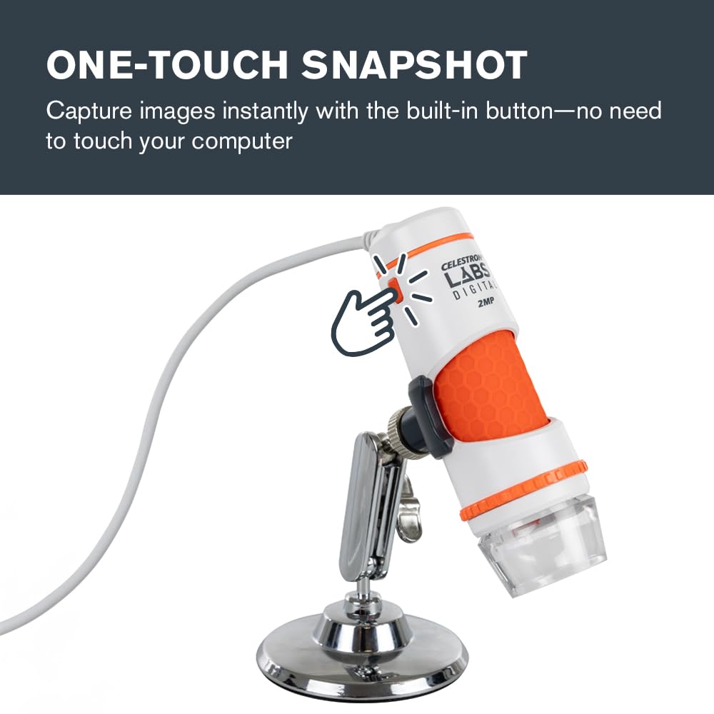 Celestron Labs Digital 2MP microscope reduces glare with polarizer