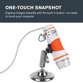Celestron Labs Digital 2MP microscope reduces glare with polarizer