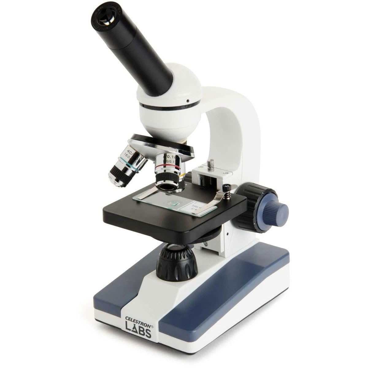 Celestron Labs monocular head microscope setup for classroom or field use.