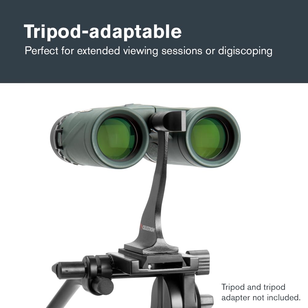 Celestron Nature DX 10x32 32mm objective lenses capture more light.