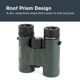 Celestron Nature DX 10x32 close focus lets you observe nearby subjects.