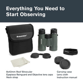Celestron Nature DX 8x42 binoculars rugged rubber-armored body for durability