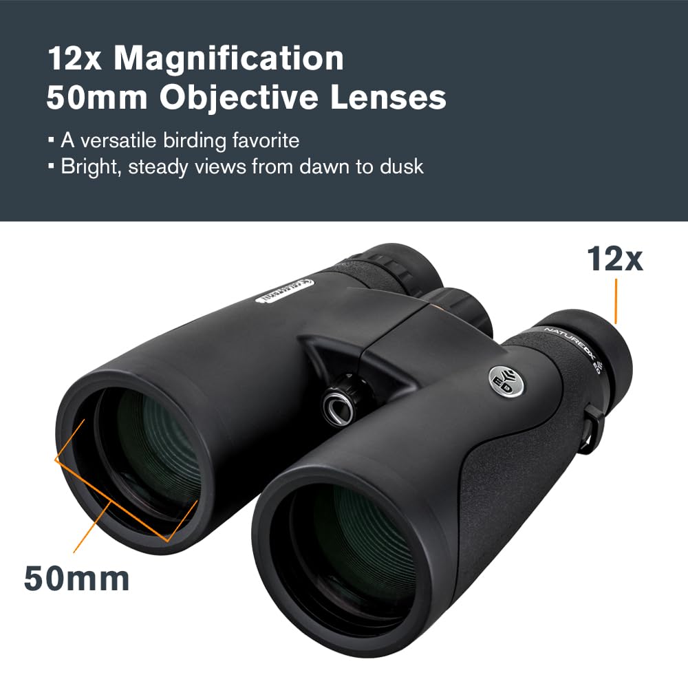 Close-up of eyepiece on Celestron Nature DX ED 12x50 binoculars for comfort use