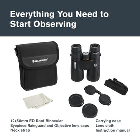 Field-use scenario with Celestron Nature DX ED 12x50 during outdoor wildlife viewing
