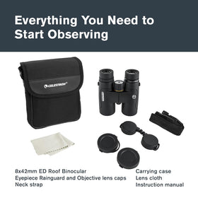 Celestron Nature DX ED 8x42 wide field view for quick scanning