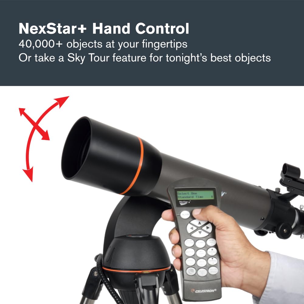 Celestron NexStar 102SLT eyepiece view captures Saturn's rings in detail.