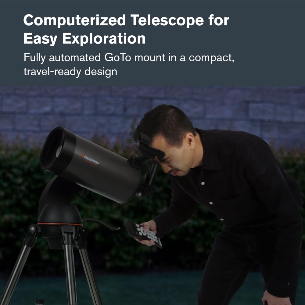 Celestron NexStar 127SLT adjustable tripod ready for backyard viewing