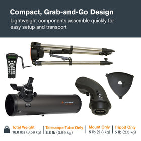 GoTo search and tracking to locate deep-sky targets efficiently.