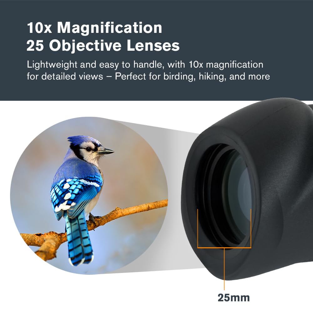 Celestron objective lens close-up highlighting multi-coated optics for brighter images