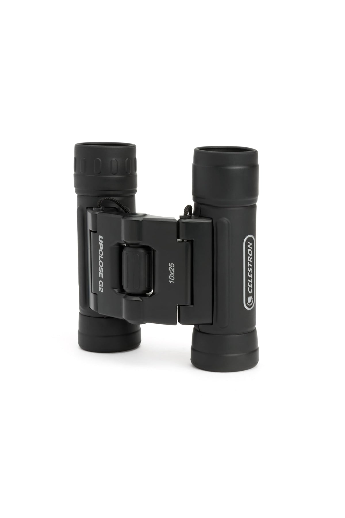 Celestron objective lens detail showing multi-coated glass for brighter views