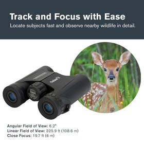 Celestron Outland X 10x25 binoculars with easy focusing for fast subjects