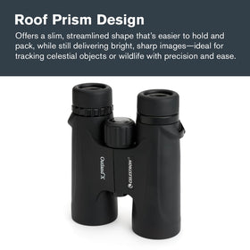 Celestron Outland X 10x42 objective lenses delivering bright views on the trail
