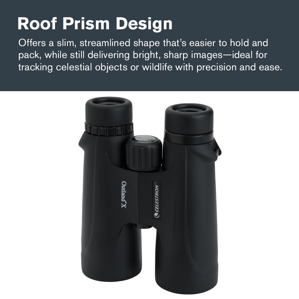 Celestron Outland X 10x50 binoculars eyecups for comfortable viewing with or without glasses