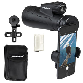 Celestron Outland X 10x50 monocular front view for rugged field use.