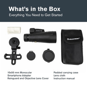 Celestron Outland X 10x50 monocular wide field of view helps track moving subjects.