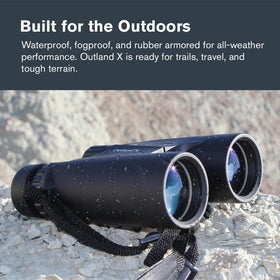 Tripod adapter threads enable stable, long-duration viewing