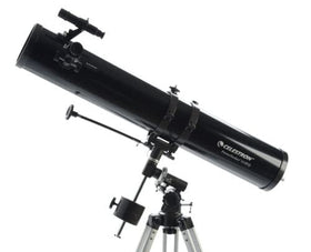 Celestron PowerSeeker 114EQ 3x Barlow lens expands magnification options.