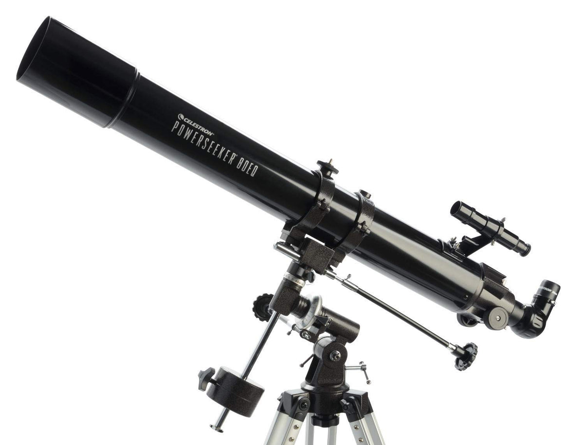 PowerSeeker 80EQ with 3x Barlow lens to boost magnification