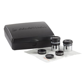 Celestron front package showing kit layout and case for organized transport