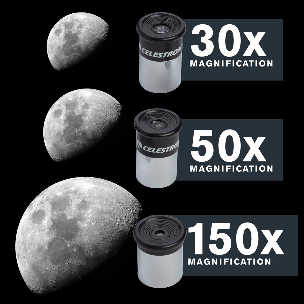 Celestron PowerSeeker 50AZ accessory tray keeps sky gear organized.