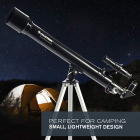 Celestron PowerSeeker 50AZ eyepieces and 3x Barlow extend viewing options.