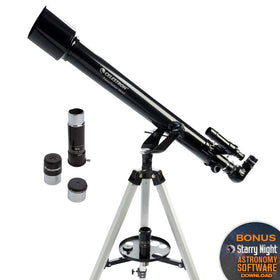 Celestron PowerSeeker 60AZ eyepieces 20mm and 4mm for versatile magnification
