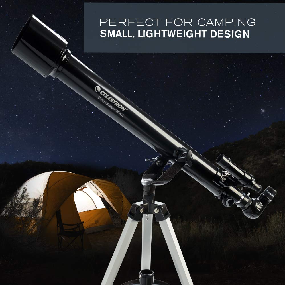 Celestron PowerSeeker 60AZ finderscope aiding quick targets
