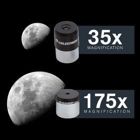 PowerSeeker 70EQ box includes telescope components and accessories.