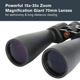 Celestron SkyMaster with tripod adapter attached for stable long-range viewing