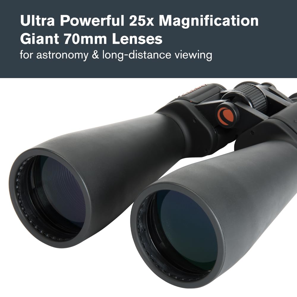 Celestron SkyMaster 25x70 with BaK-4 prisms close-up highlight bright details