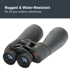 Celestron SkyMaster 25x70 includes water-resistant housing for outdoor use