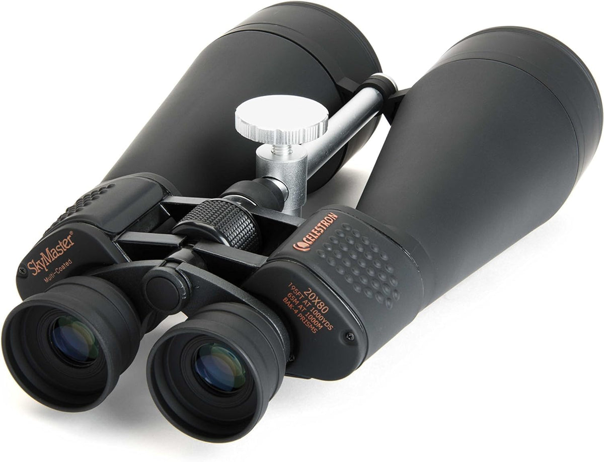 Celestron SkyMaster 20x80 showing 80mm objective lenses for bright distant views.