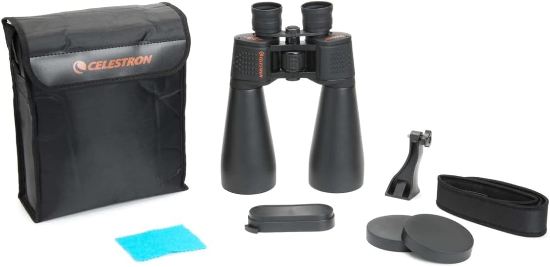 Celestron SkyMaster carry case keeps accessories organized and protected.