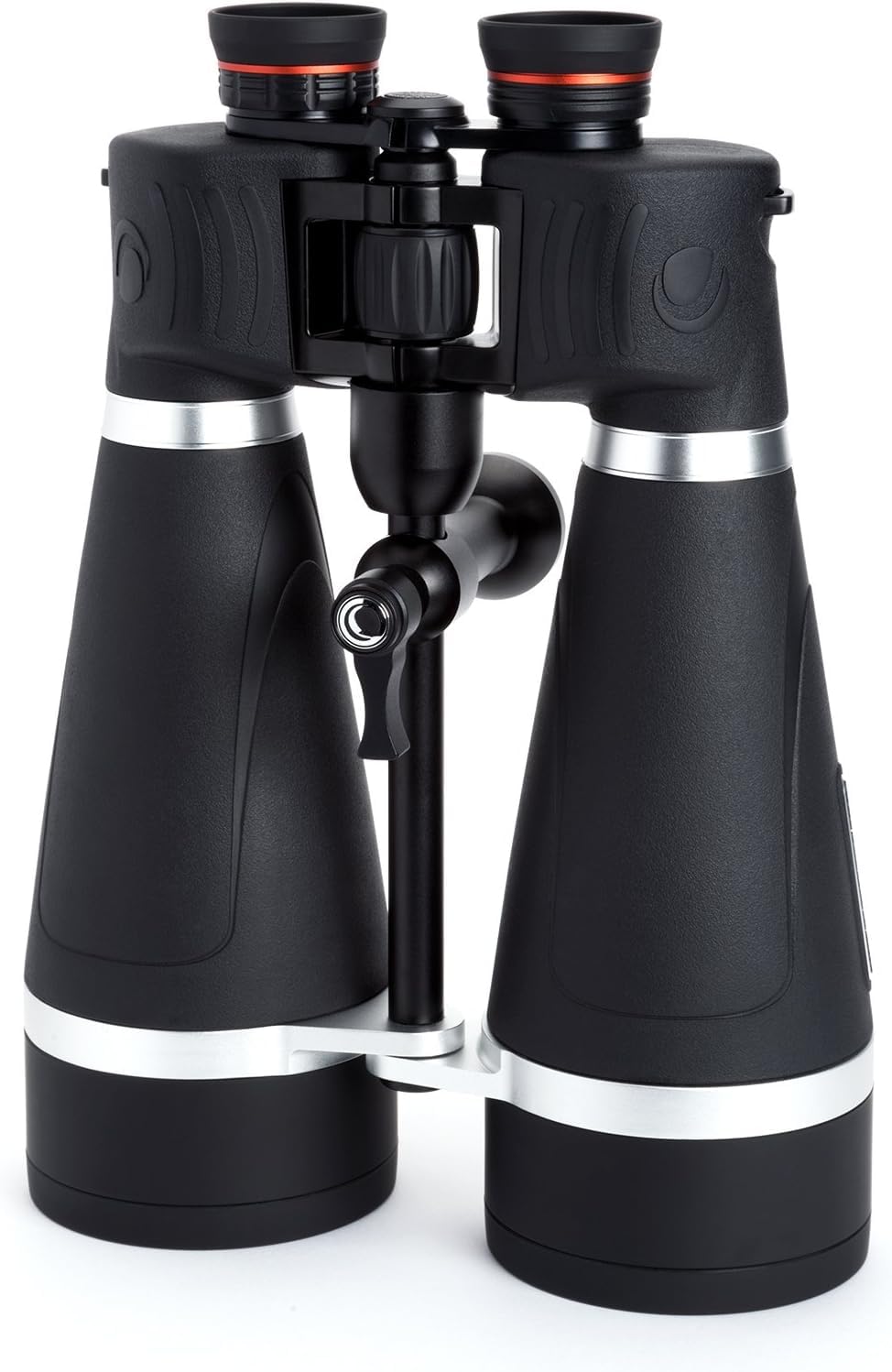 Celestron SkyMaster Pro 20x80 binoculars show large objective lenses for bright distant views.