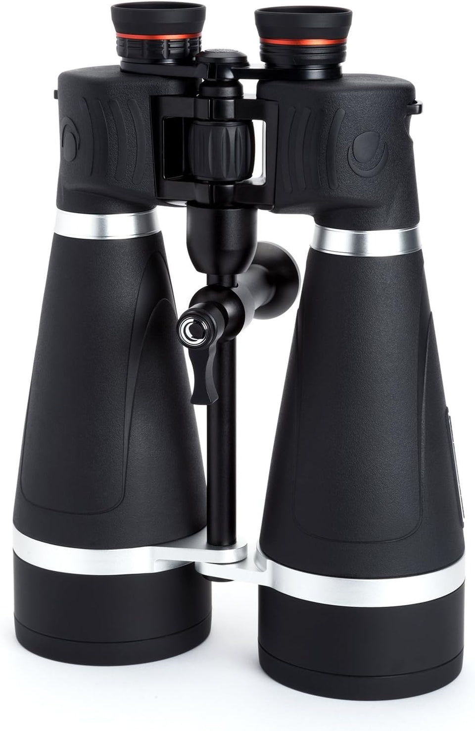 Celestron SkyMaster Pro 20x80 binoculars show large objective lenses for bright distant views.