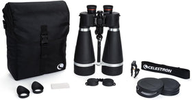Tripod adapter and included case support stable, mobile long-distance viewing.