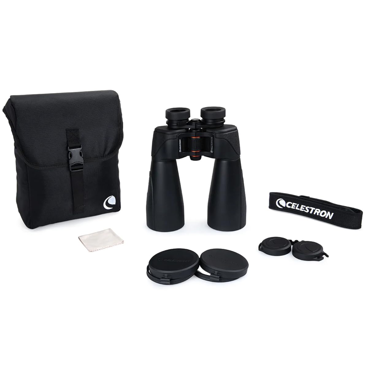Celestron SkyMaster Pro ED 15x70 binocular eyepieces suitable for filters and enhanced viewing.