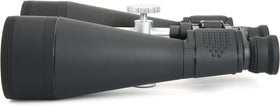 Rugged rubber-armored body of Celestron SkyMaster provides secure grip and weather resistance.