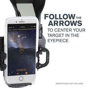 Celestron StarSense Explorer DX-130AZ with smartphone dock for guided sky tours