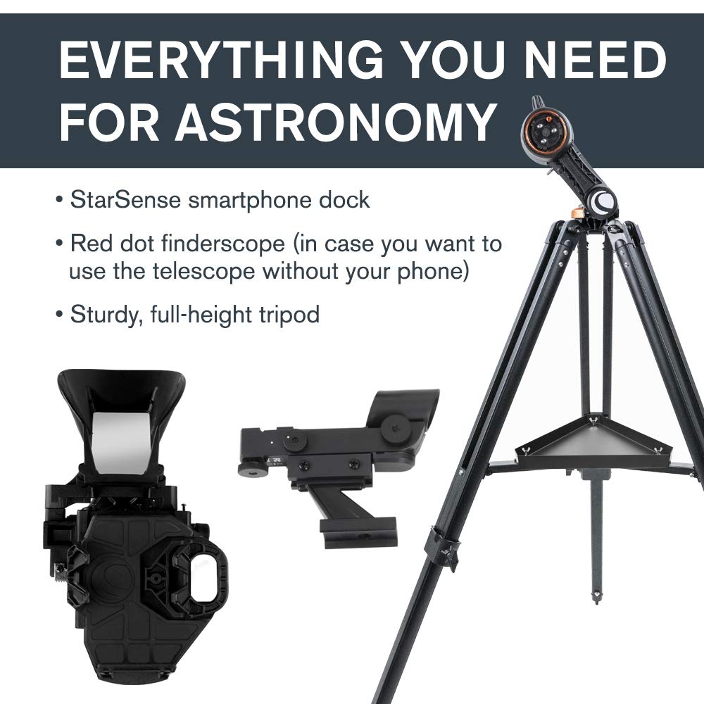 Celestron StarSense Explorer DX-130AZ two eyepieces for viewing versatility